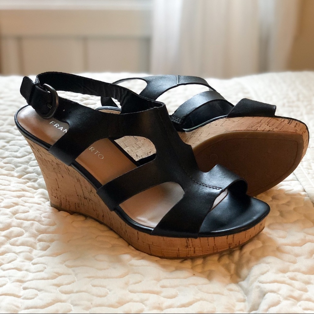 Like New! Franco Sarto Colletta Wedge Cork Sandals